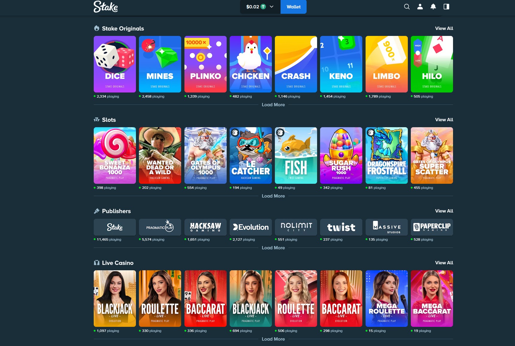 stake casino slots