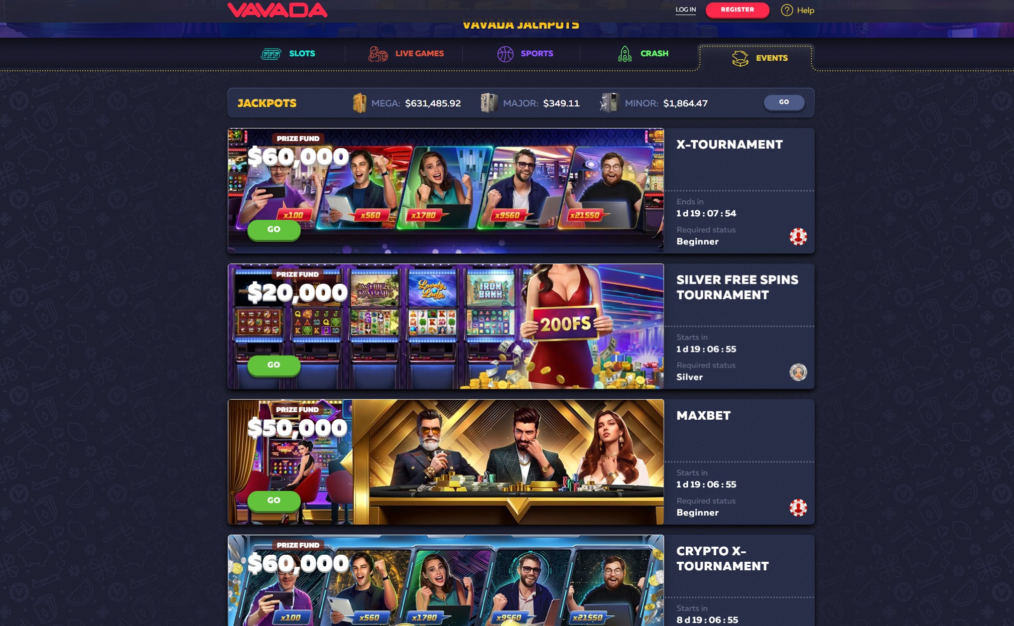 play vavada casino events